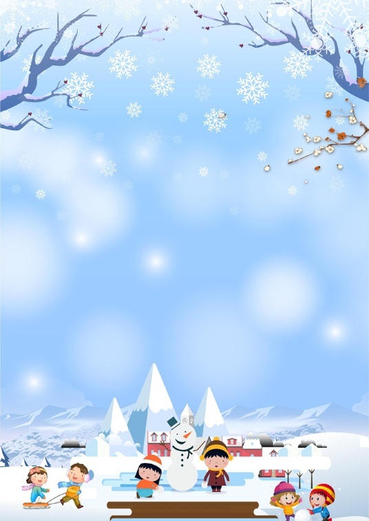 唯美冬天雪景1 (2)冬天雪景信纸模板word模板